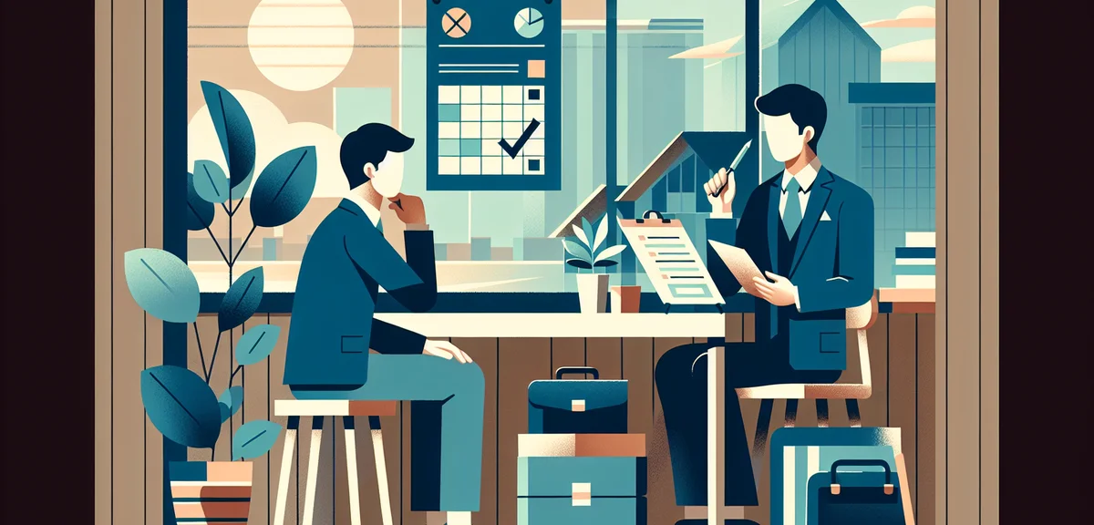 A person at a desk with a checklist and calendar planning their study schedule, warm encouraging atm