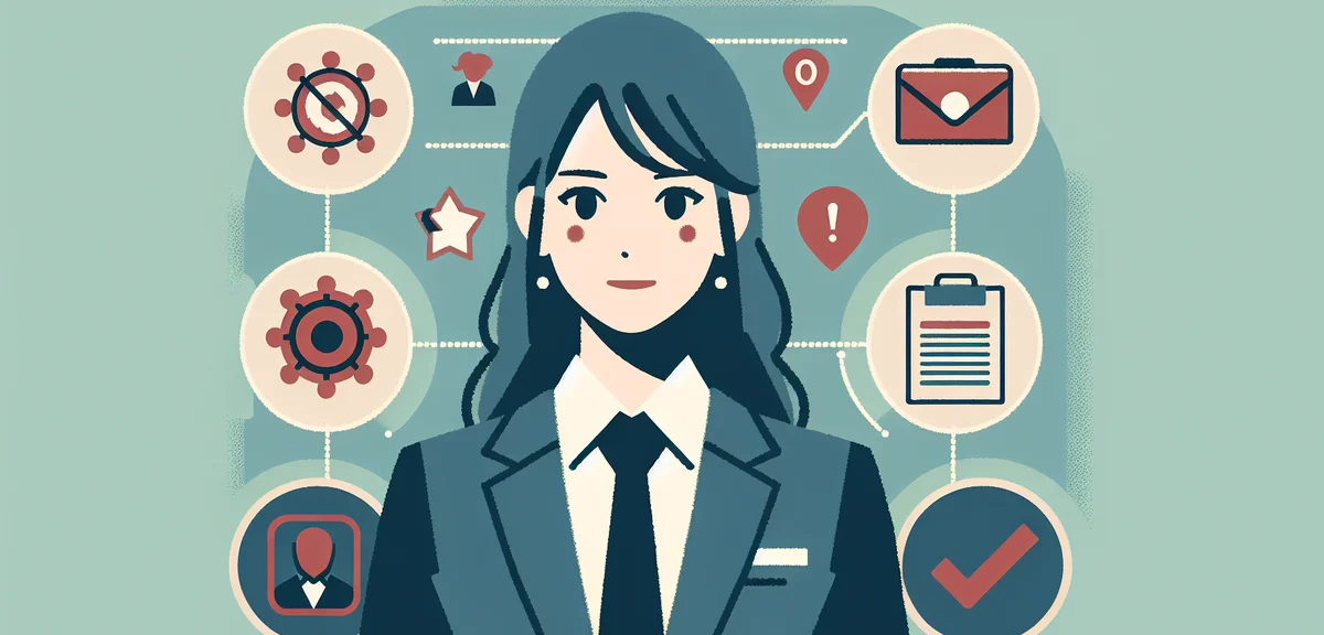 Five warning sign icons arranged in a row representing common regret patterns, flat illustration sty